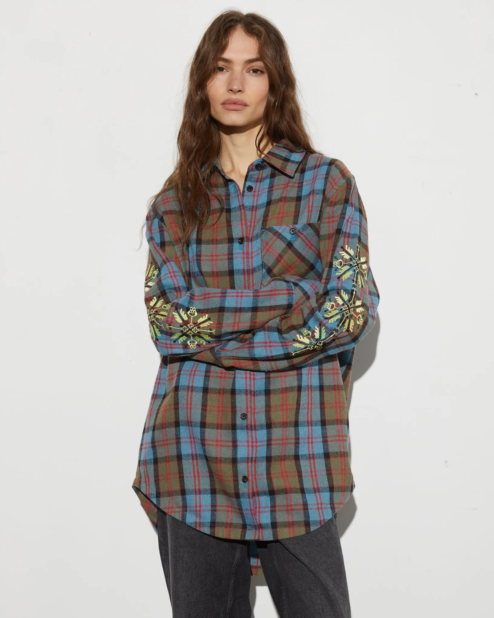 caiden_blouse__blue_0.webp STIEGLITZ Caiden Blouse | Blue Flash Sale