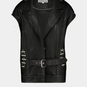 STIEGLITZ Leather Gael Biker Jacket | Black Online