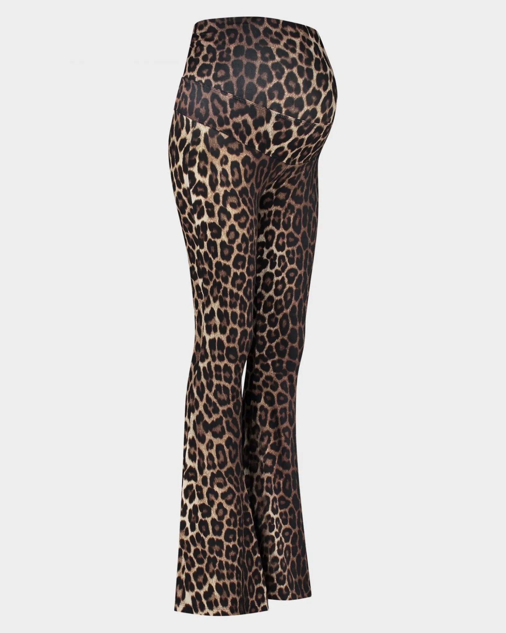 leopard_maternity_flared_broek__brown_0.webp STIEGLITZ Leopard Maternity Flared Broek | Brown Discount