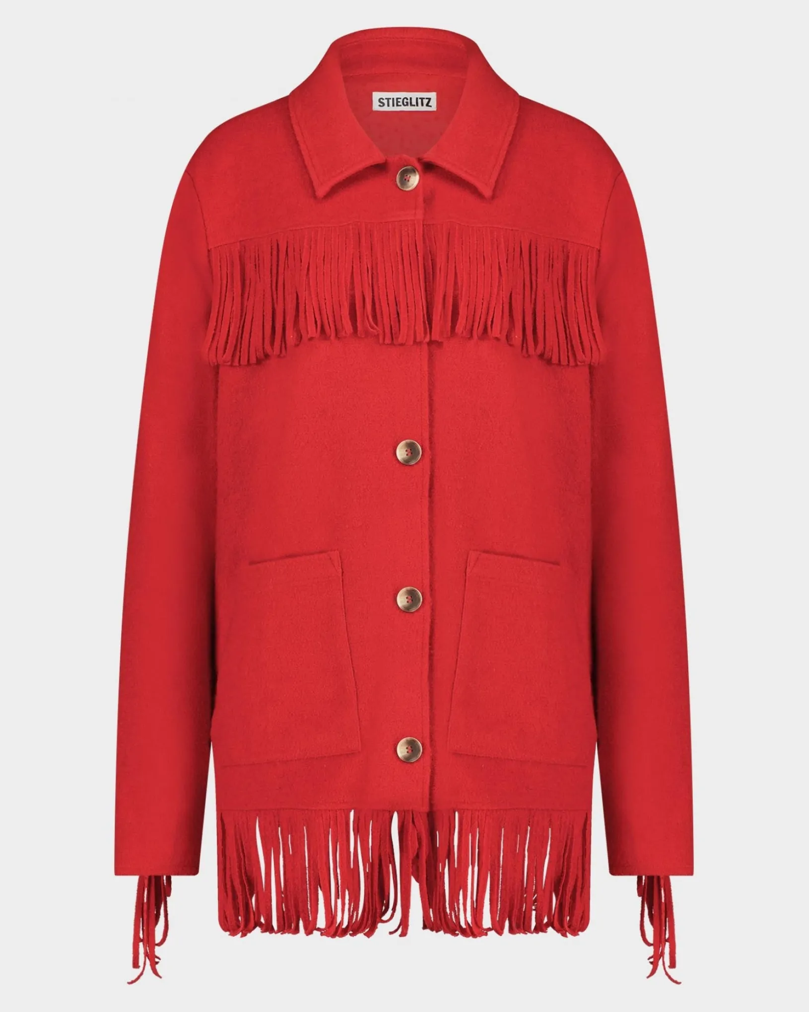 wool_fringe_jacket__red_5.webp STIEGLITZ Wool Fringe Jacket | Red Online