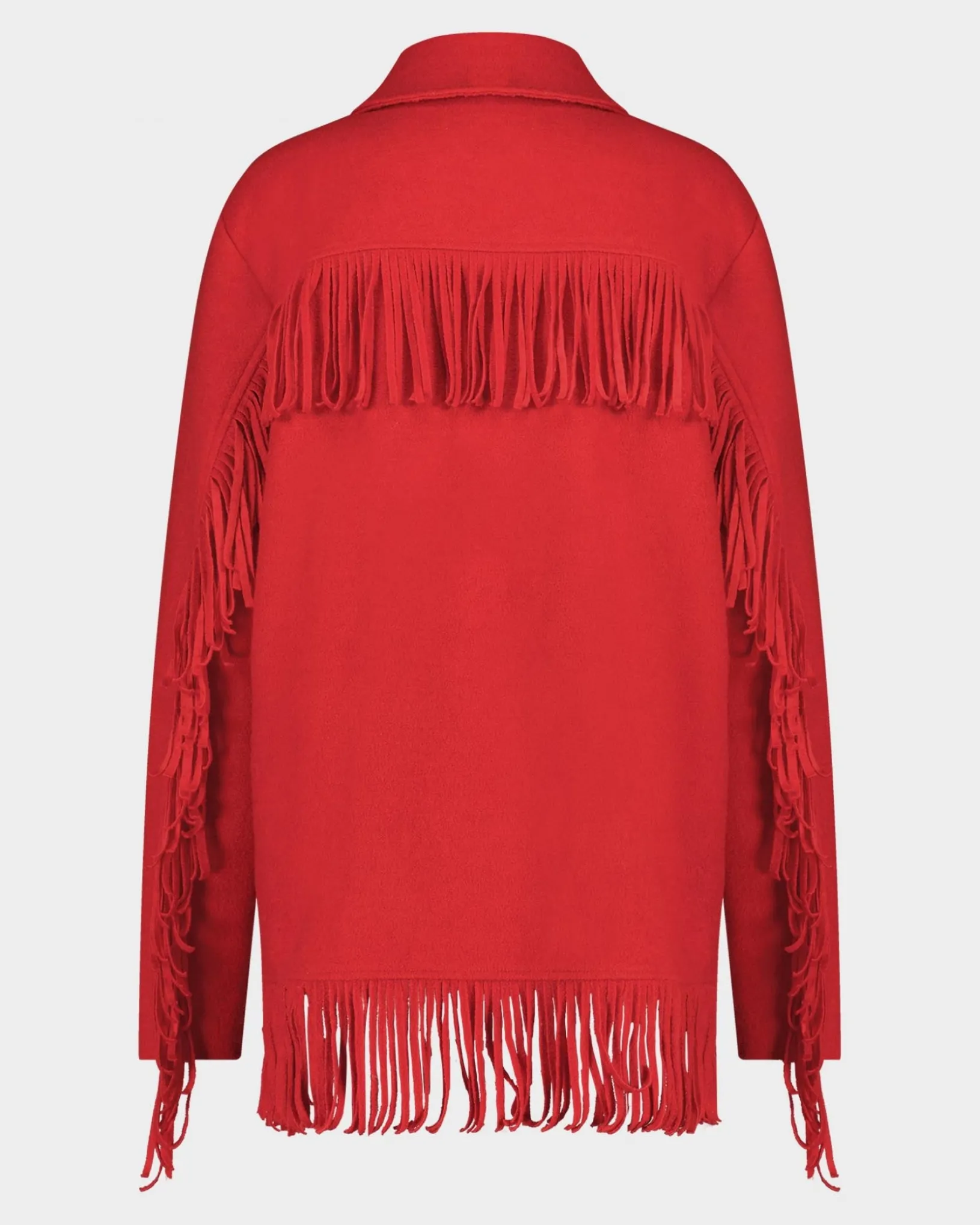 wool_fringe_jacket__red_6.webp STIEGLITZ Wool Fringe Jacket | Red Online